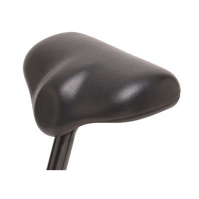 Ergo Endurance Bicycle Noseless Saddle, Black-Vinyl Leather Grained Look