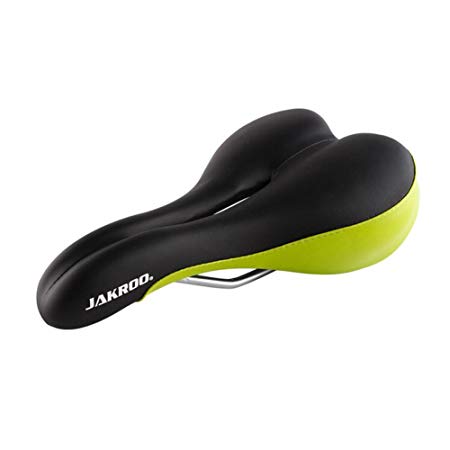 Youth/Adults Best Padded Memory Foam Bicycle Saddle/Mountain Saddle,Black/Green