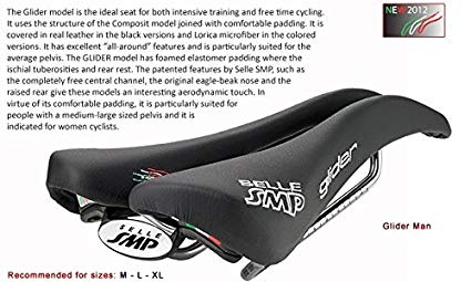 Selle SMP Glider Bicycle Saddle Seat - Black . . Made in Italy