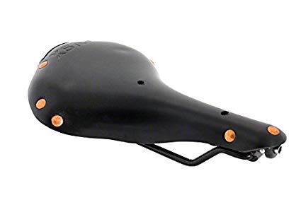 Selle Anatomica NSX Series Watershed Saddle: Black with Copper Rivets