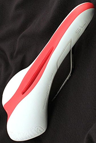 2013 SELLE ITALIA SL Manganese Rail Flow Road Bike Saddle White With Red Seat