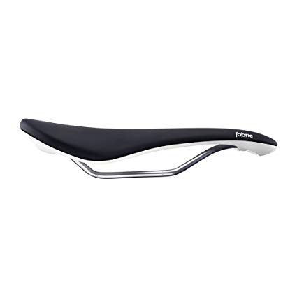 Fabric Scoop Elite Shallow Saddle: Black/White