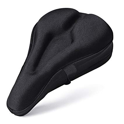 Exercise Bike Gel Seat Cushion,VICKMALL Soft Durable Bicycle Seat Cover Cushion,Fits for Cruiser and Stationary Bikes Indoor Cycling ,Come with Waterproof Dustproof Cover