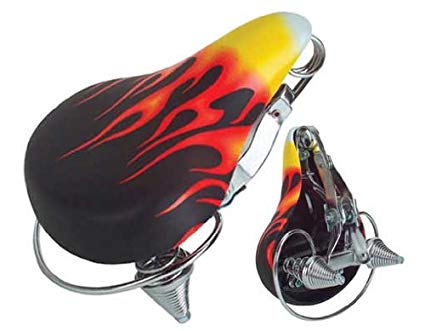 Beach Cruisers Saddle 841Flames. Bike seat, bicycle seat, Bike part, bicycle part, beach cruiser seat, chopper fixie, road, mountain bike seat