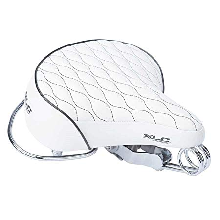 XLC Classic Cruiser Saddle w/Springs; White/Black