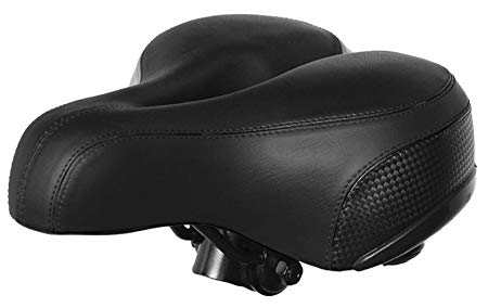 TB Comfortable Bike Seat Soft Comfy Bicycle Seat Replacement Shock Absorbing Gel Padded Cycling Saddle for Man Woman Stationary mtb Seats Leather Bike Saddle Seat Cushion with Free Cover & Wrench