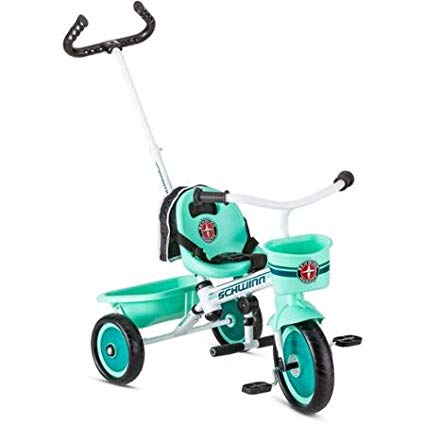 Schwinn S6771 Easy Steer Trike, Teal, 2 Modes Of Child Or Parent Control